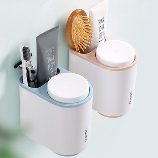 Kệ để cốc, bàn chải đánh răng treo tường gọn gàng siêu dính
