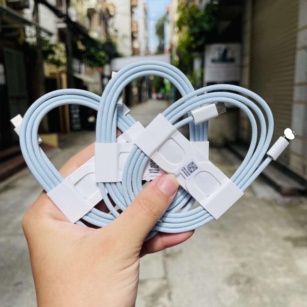 Dây cáp dù sạc nhanh PD 20W type C to Táo dài 1M Bảo hành 12 tháng - Phụ Kiện Chấn Thiên