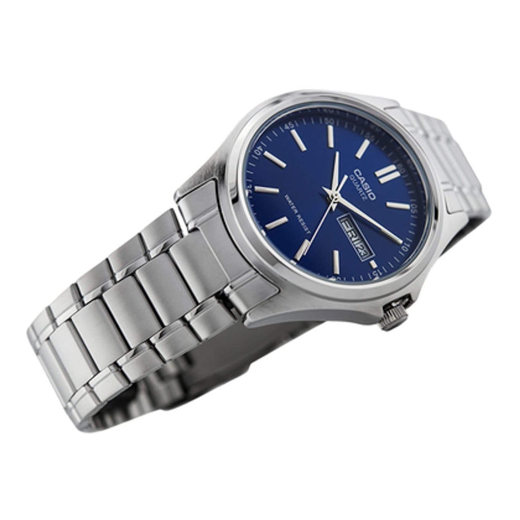 Đồng Hồ Casio Nam MTP-1239D-2ADF Dây kim loại - mặt xanh