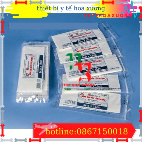 [Hàng Chính Hãng] Bông Gạc đắp Vết Thương Bảo Thạch túi 10 miếng