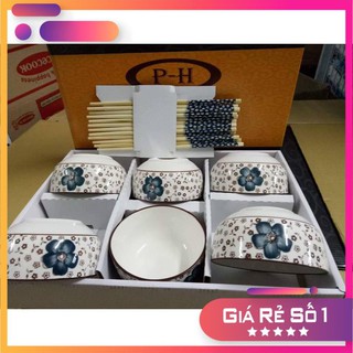 Bộ 6 bát Nhật kèm tặng 6 đôi đũa