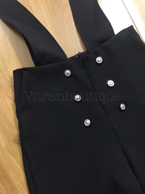 [MAY THEO SỐ ĐO] Quần yếm ống suông 6 nút, dáng rũ | BigBuy360 - bigbuy360.vn