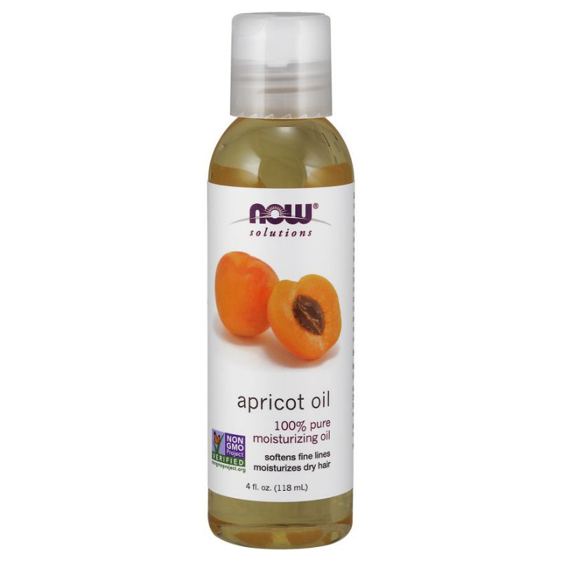 Dầu mơ dưỡng ẩm da, tóc, chống lão hóa tinh kiết 100% Apricot Oil Now Foods 118ml
