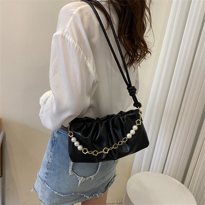 Túi xách JASMIN NOIR bằng da PU hình đám mây thời trang cho nữ
