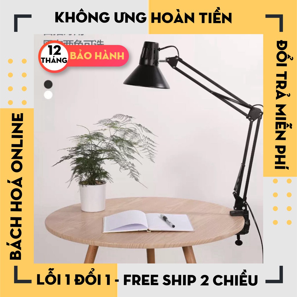 Đèn học để bàn kèm kẹp bàn đa năng, đèn học chống cận gập có đế kẹp bàn cao cấp