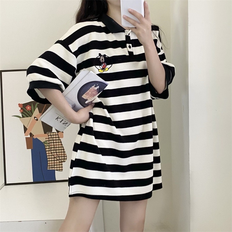 Áo Polo Mickey Phom Rộng