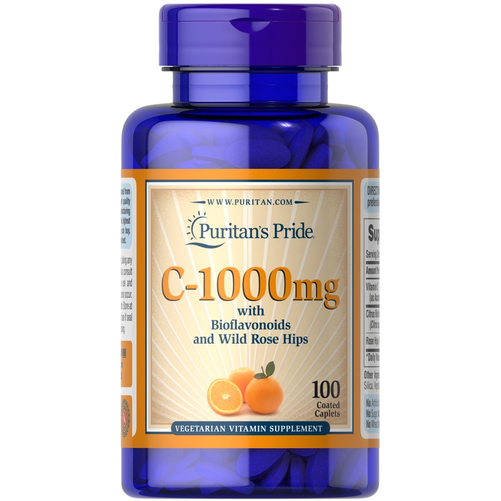 Viên uống tăng sức đề kháng làm đẹp da Puritan's Pride - Vitamin C 1000mg 100v