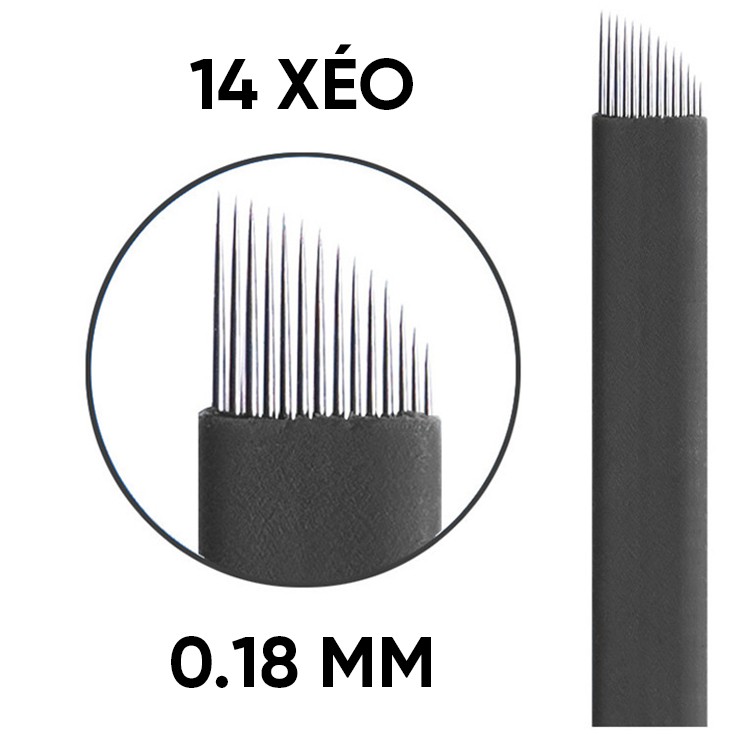 Lưỡi Khắc Lông Mày Đen Siêu Mảnh 0.18 mm