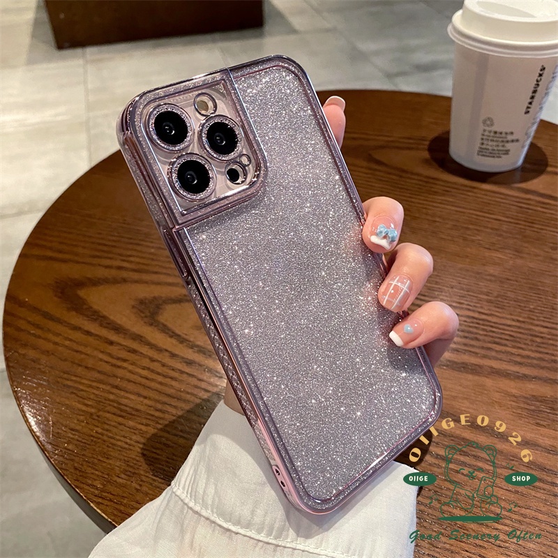 Ốp Điện Thoại TPU Mạ Điện Lấp Lánh Cho Iphone 13 12 11 Pro Max Xs Max Xr 8 7Plus