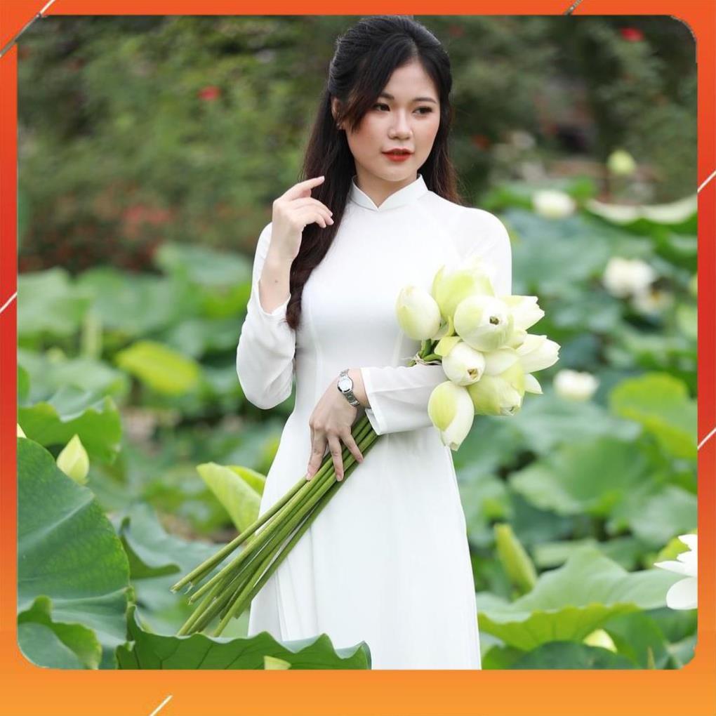 [SALE SẬP SÀN] Áo Dài Trơn Màu Hồng Sen Siêu Hot, Mầu Mới_áo dài may sẵn chất đẹp