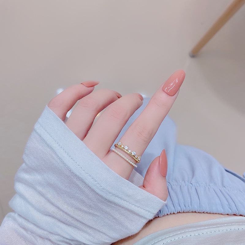 Set 14 nhẫn mạ vàng hình vương miện xinh xắn