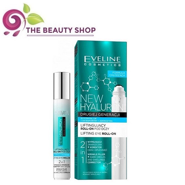 Thanh lăn chống thâm, chống lão hoá vùng mắt Eveline Cosmetics - New Hyaluron