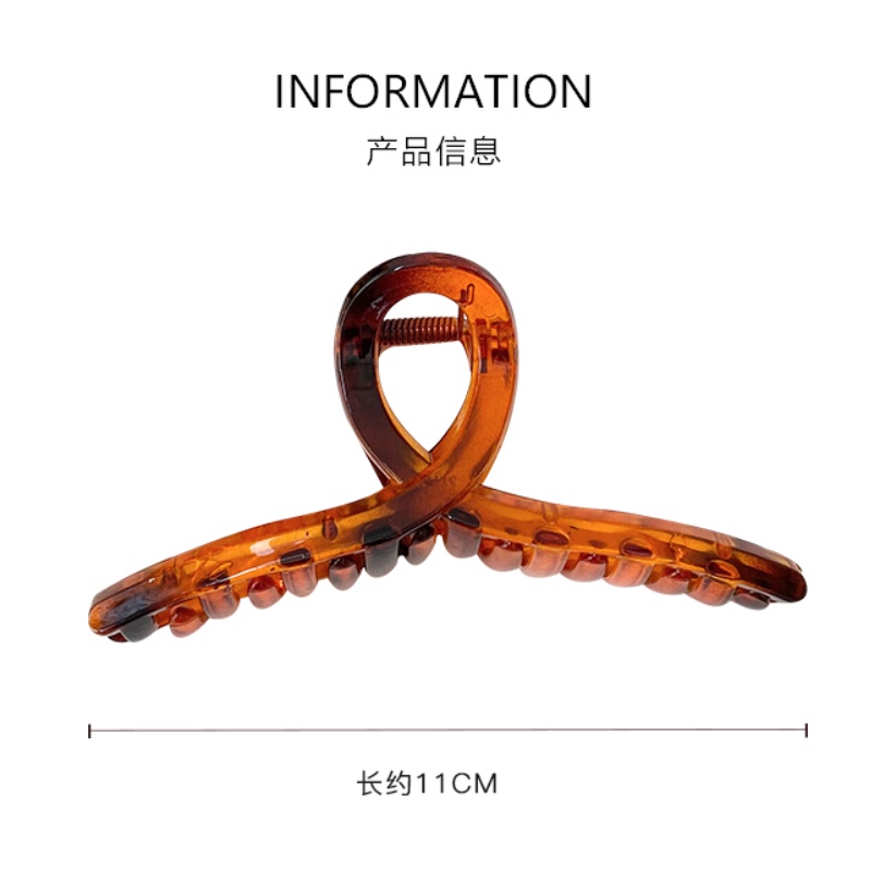 Kẹp tóc hình cá mập bằng Acrylic cỡ lớn phong cách Hàn Quốc mới