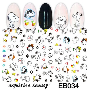Sticker dán móng tay hoạ tiết hoạt hình chú chó Snoopy