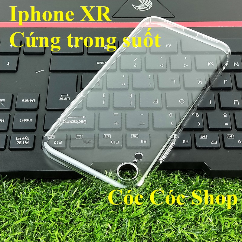 Ốp lưng IPhone X/ XS/ XS max/ XR nhựa CỨNG TRONG SUỐT/ CỨNG NHÁM MỜ tặng Cáp lightning