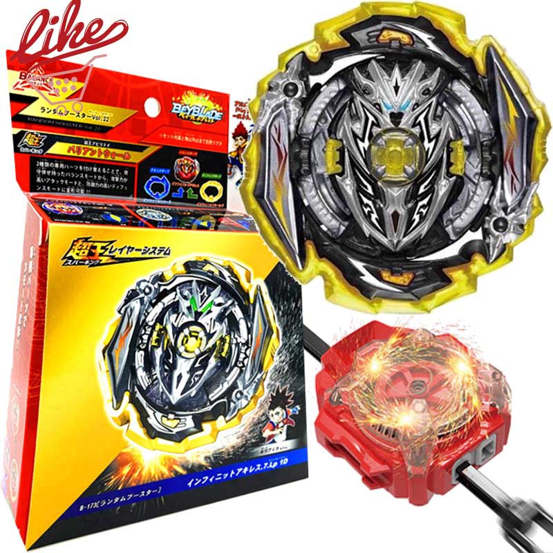 Laike Beyblade Flame B173 Infinite Achilles Beyblade Burst SuperKing Booster B-173 02 Achilles vô hạ