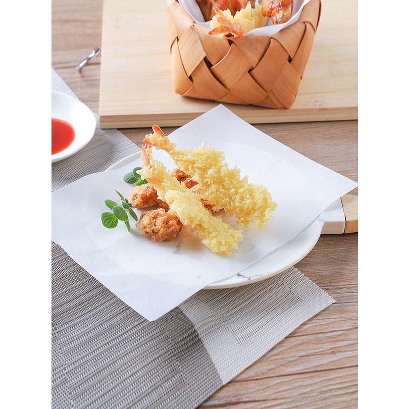 TẬP GIẤY NẾN THẤM DẦU THỰC PHẨM KHỔ VUÔNG 24 CM LOẠI 40 TỜ SIÊU THẤM