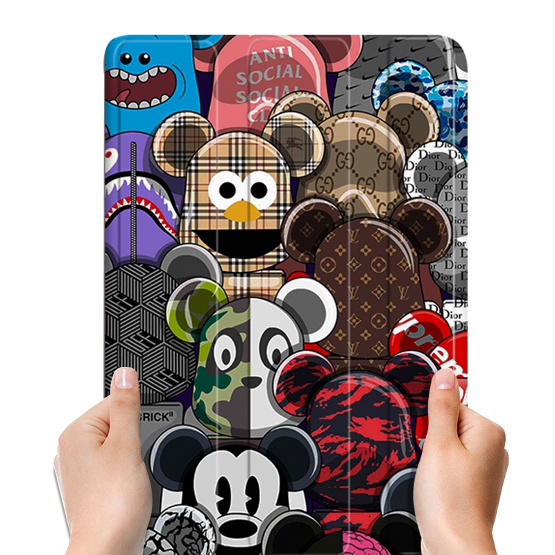 Dllencase Bao Da Máy Tính Bảng Có Ngăn Đựng Bút Cho Compatible For iPad 2021 Pro 11 2019 2020 10.2 7/8th 2018 9.7 5/6th Mini 4 5 Air 4 10.5 A232