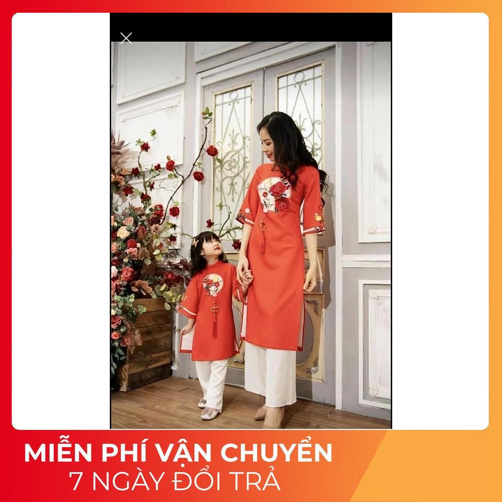 Áo cách tân mẹ và bé siêu xinh _áo cách tân cát tường may sẵn chất lụa mịn cao cấp