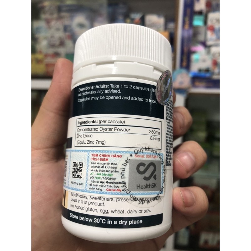 Tinh chất hàu New Zealand Good Health Oyster Plus tăng cường sinh lý nam giới (60 viên/lọ)