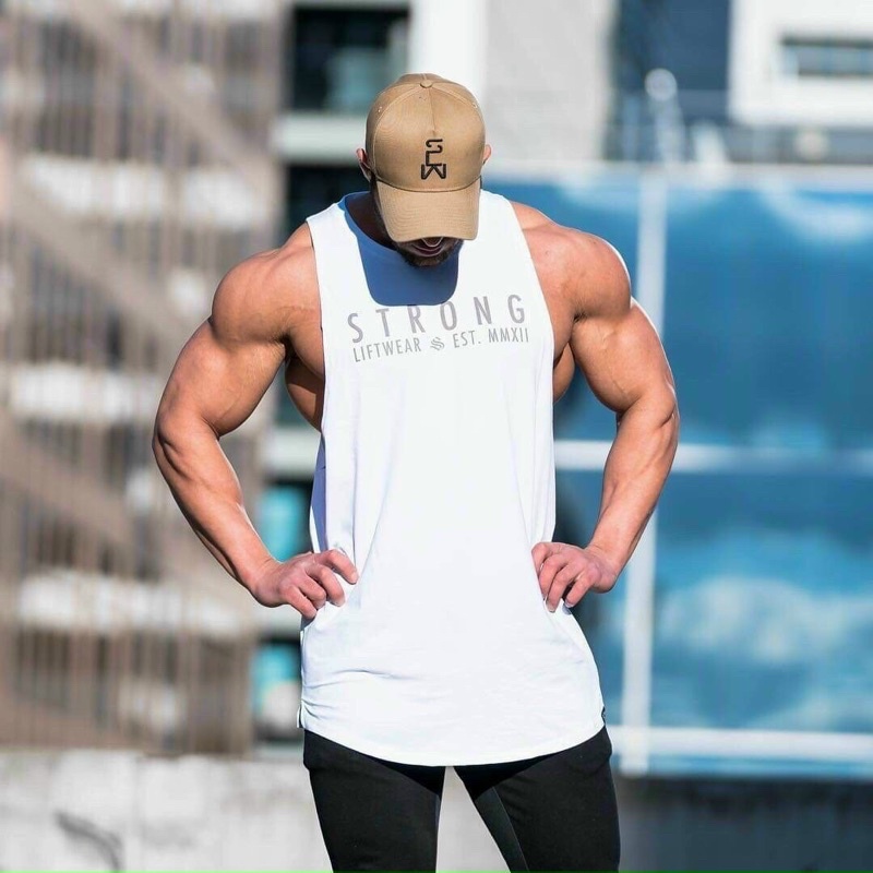 Áo tanktop tập gym nam ,áo 3 lỗ tập gym nam thun co giãn thấm hút mồ hôi