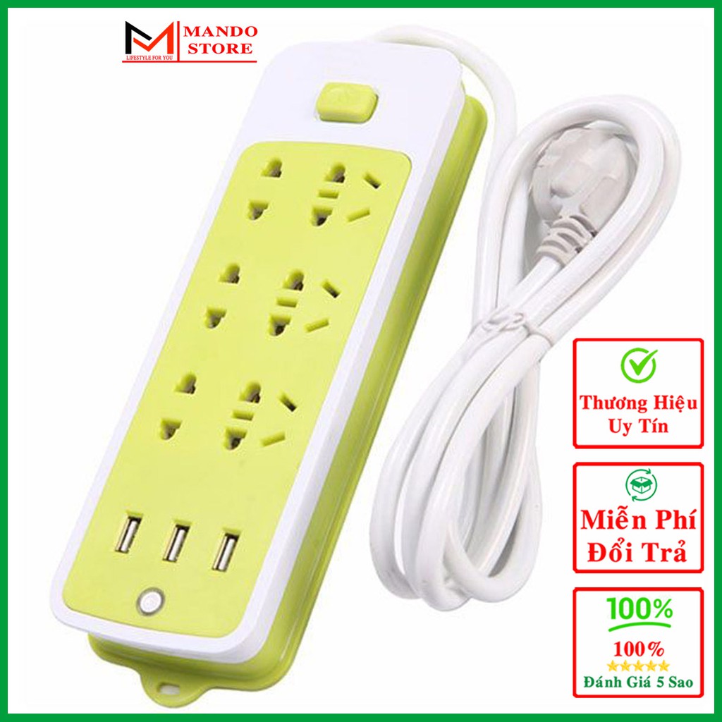 Ổ Cắm Điện Đa Năng Chống Giật Có 3 Cổng USB – Sạc Trực Tiếp Điện Thoại – Thiết Bị Ổ Cắm Điện Tiết Kiệm Điện Cao Cấp