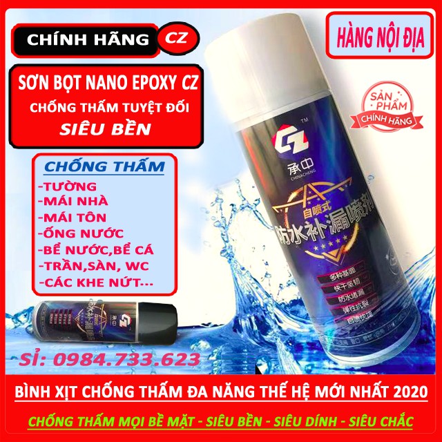 [HÀNG CÓ SẴN] Bình Xịt Chống Thấm Đa Năng Nano Epoxy CZ Nội Địa Cao Cấp 450ml - LUBAHA