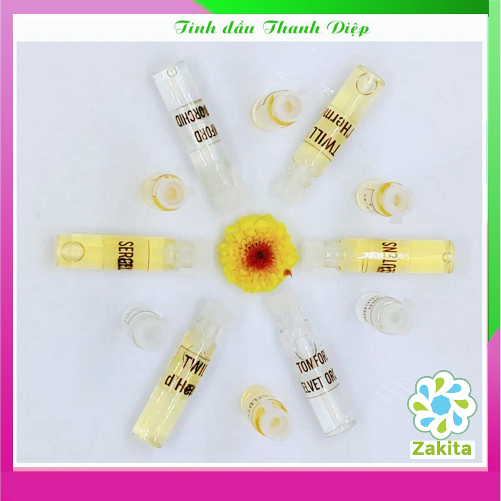 (Tự chọn) Test lăn 1ml dùng thử Tinh dầu nước hoa Dubai Pháp đậm Zakita
