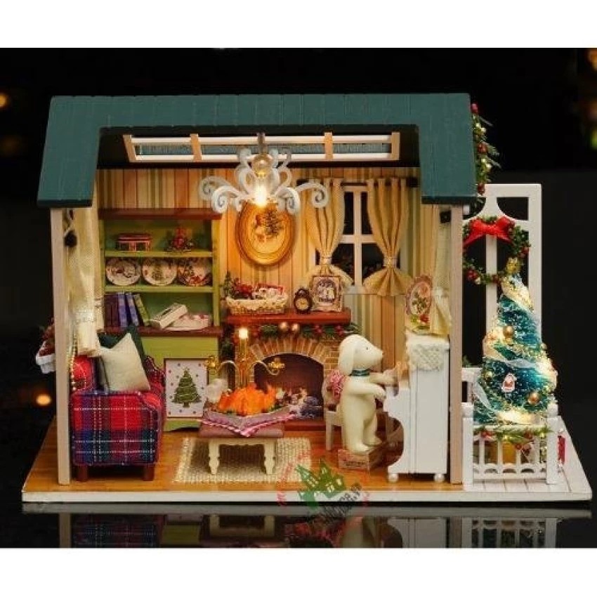 Bộ mô hình lắp ghép DIY Giáng Sinh Yêu Thương T001 ( Tặng keo + mica )
