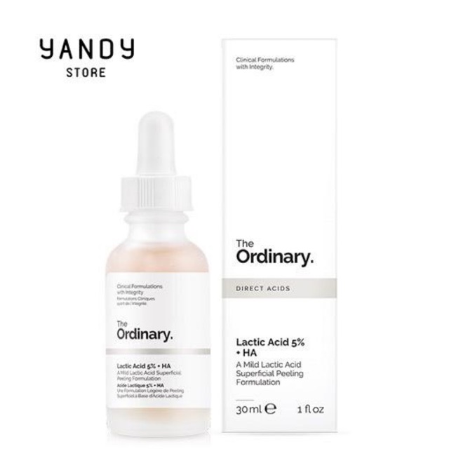 The Ordinary Lactic Acid 5% / 10% + HA- Tinh chất cấp nước, sáng mịn da