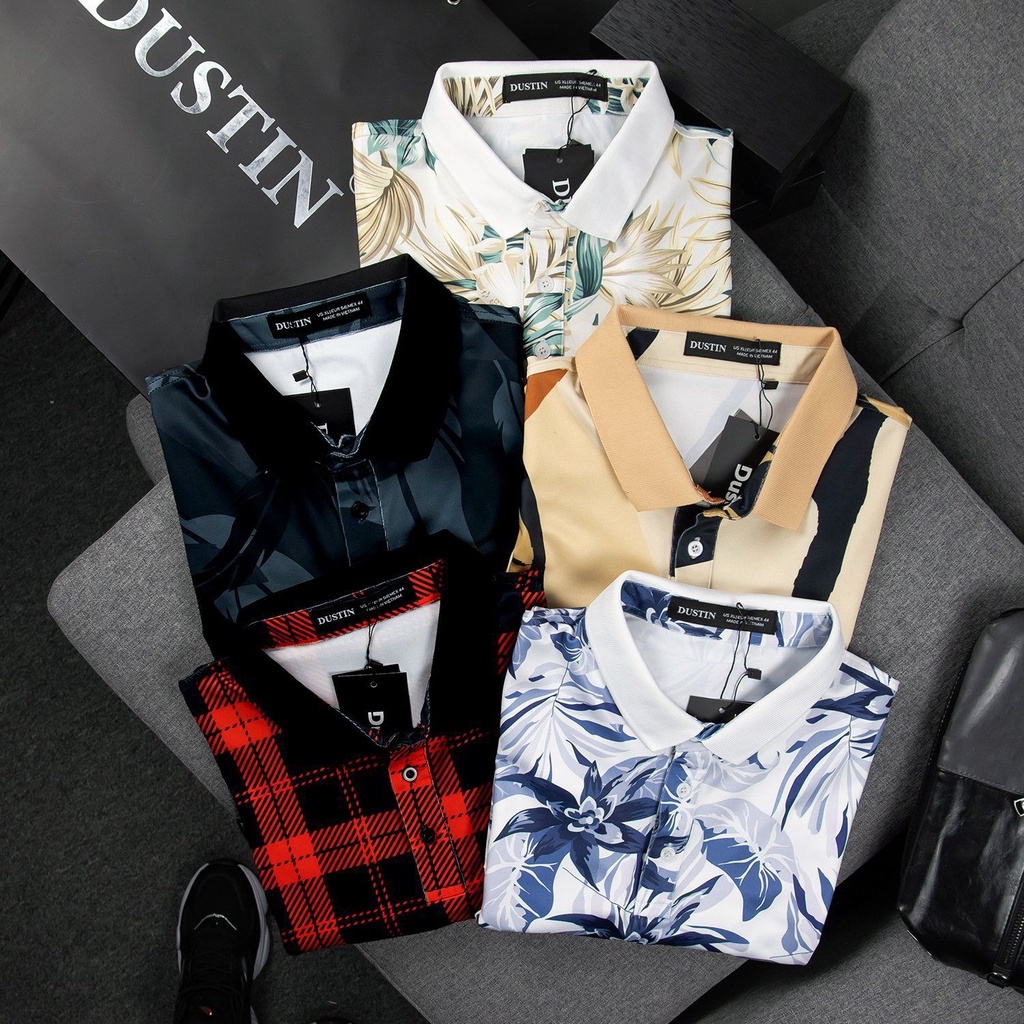 Áo Polo Big Size Fresh Floral Dustin - BIGG thời trang nam có Bigsize đến 145kg