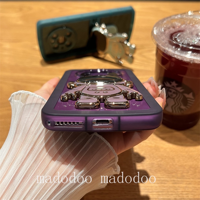 Cute Casing Realme 11 C53 C55 C33 C30 C35 C21Y C25Y 9i C25 C25S C12 C17 7I C1 C15 5 5s 5i 7i 2 Pro U1 Narzo N53 50A 30A 20 Prime C11 2020 8 Pro 4G ins Astronaut Stand Multicolor Round Edge Airbag Shockproof Tpu Clear Soft Phone Case Full Back Cover NKS 10