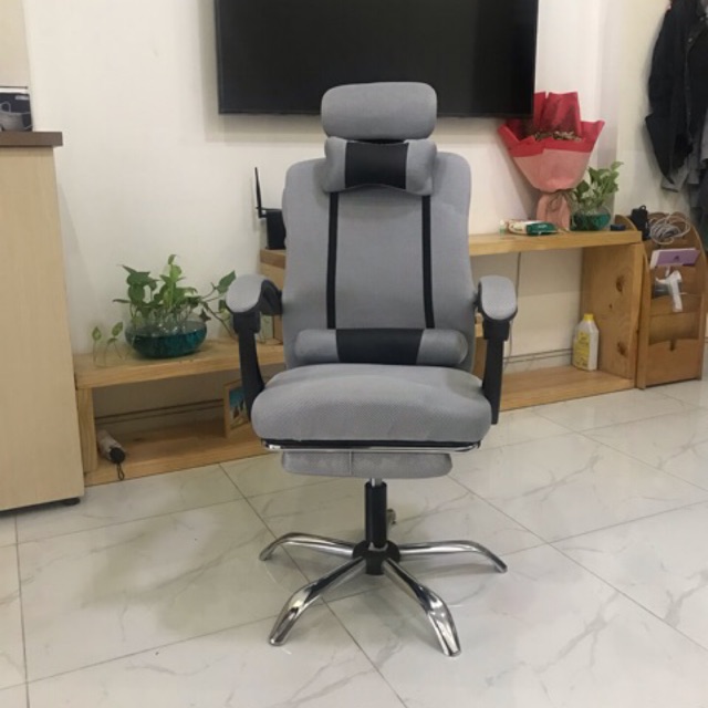 GHẾ VẢI XOAY VĂN PHÒNG, GHẾ GAMING MÀU XÁM