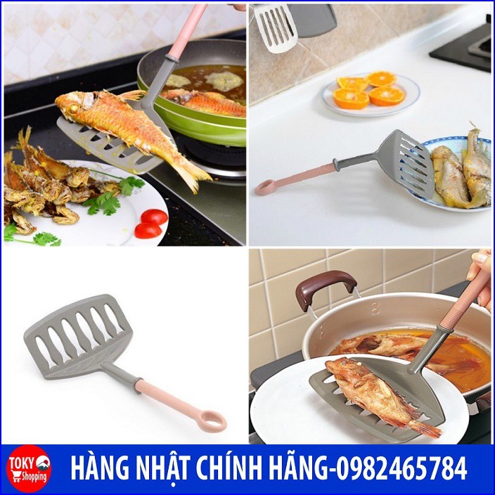 Xẻng lật thức ăn bản rộng Hàng Nhật Chính Hãng