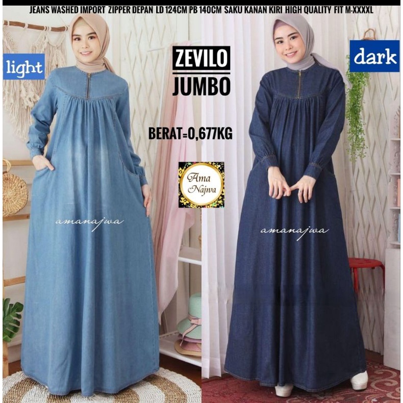 Zevilo Jumbo Quần Jean Có Khóa Kéo Phía Trước Nhập Khẩu Ama Najwa Solo