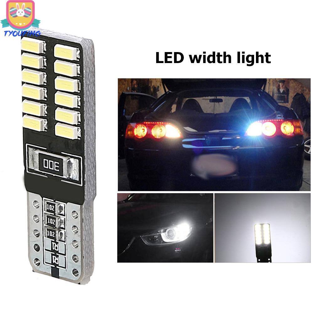 Set 2 Đèn Led T10 Smd3014 24 Bóng 6000k 12v Dc Chuyên Dụng Cho Xe Hơi