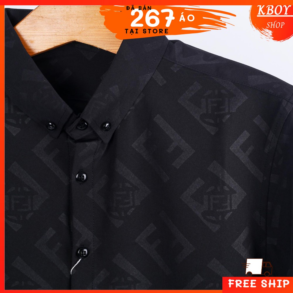 Áo sơ mi tay dài- cổ bẻ Họa tiết cao cấp, Mềm mịn, thoáng mát, Lịch lãm, tinh tế, Màu xám, co giãn tốt - G571 | BigBuy360 - bigbuy360.vn