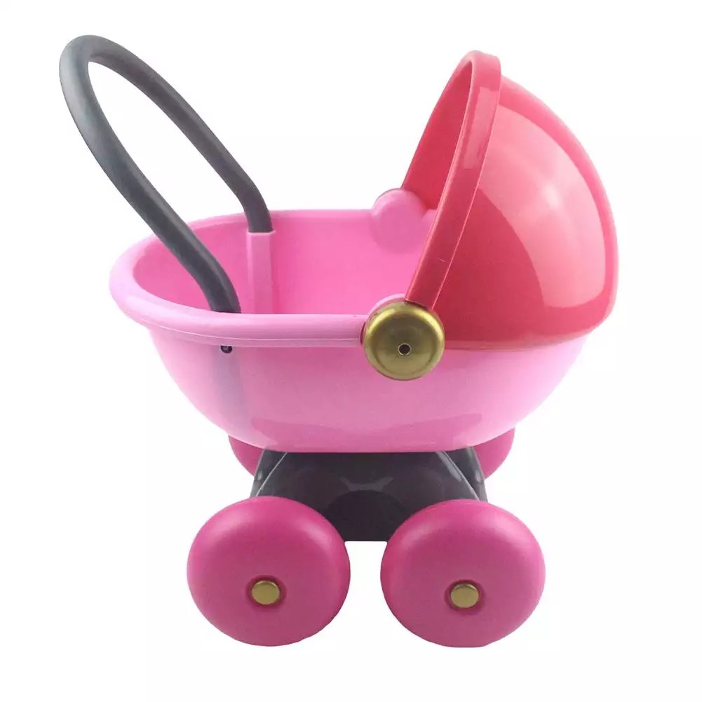 Wistic Mini Nhựa Tự Làm Xe Đẩy Xe Đẩy Trẻ Em Giả Vờ Chơi Đồ Chơi Búp Bê Phụ Kiện-zaln