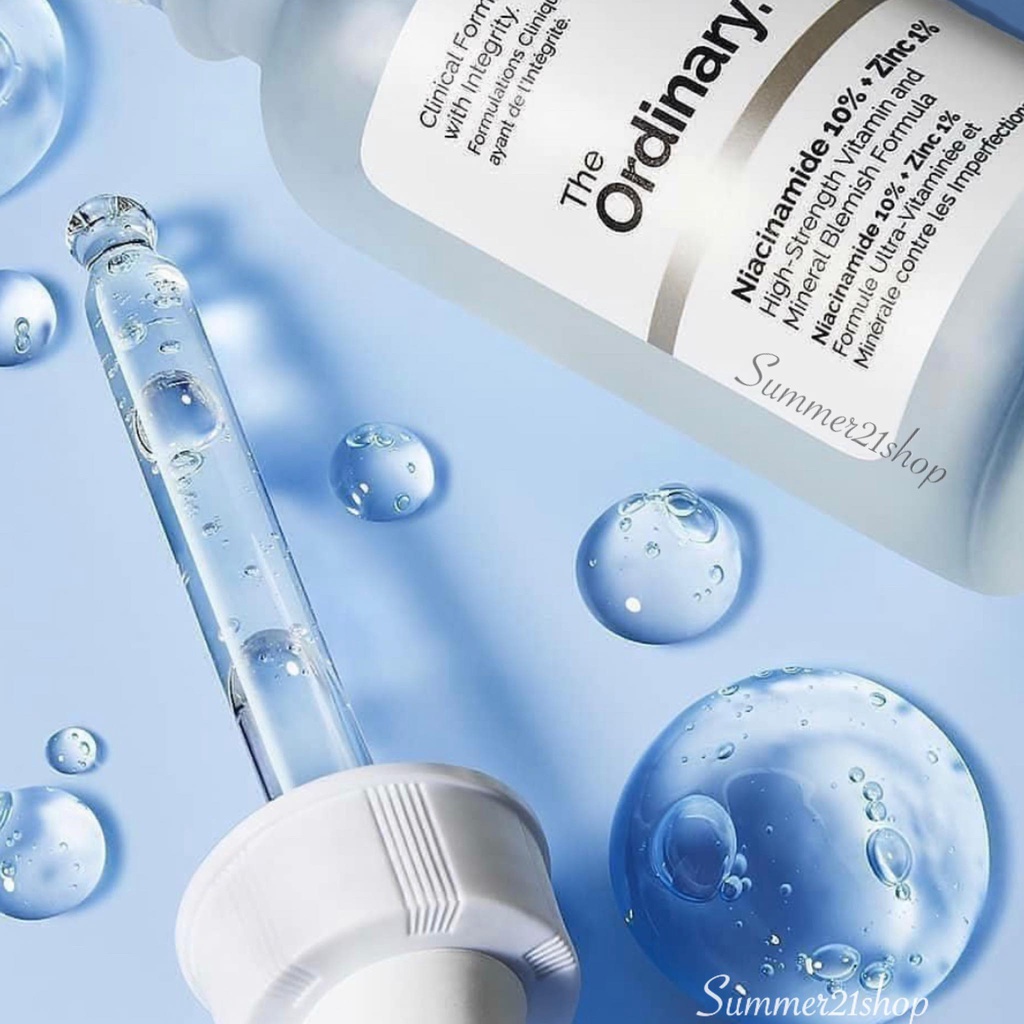Tinh Chất Ngừa Mụn, Sáng Da, Cân Bằng Bã Nhờn, Thu Nhỏ Lỗ Chân Lông The Ordinary Niacinamide 10% + Zinc 1%