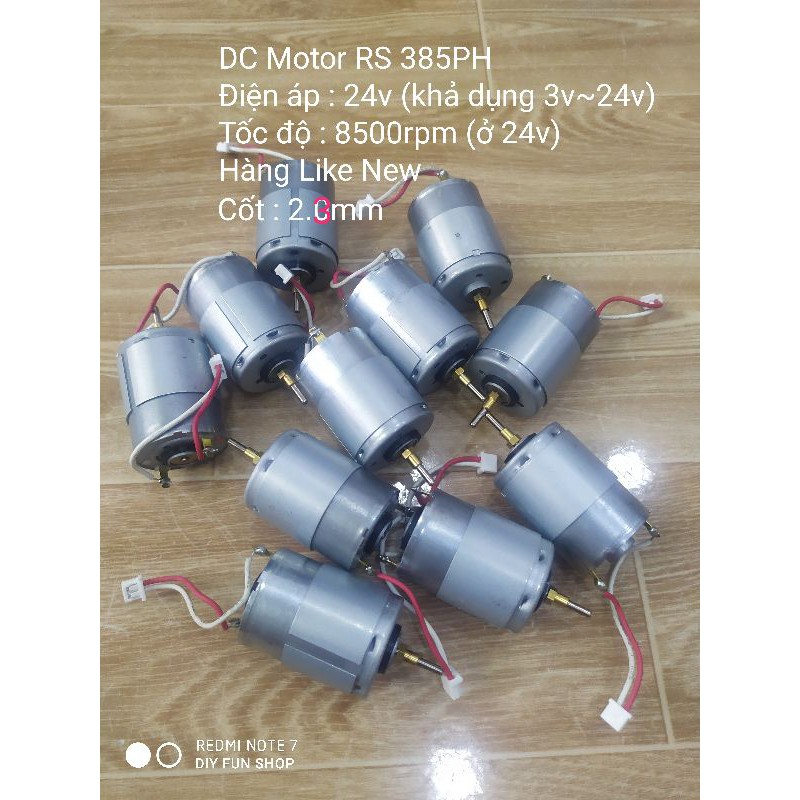 DC motor RS385PH 24v 10,500rpm Like New
