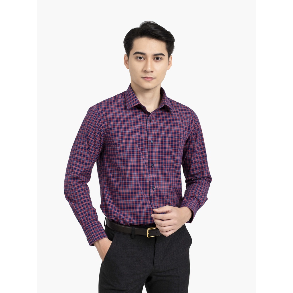 [MẪU MỚI] Áo sơ mi nam dài tay ARISTINO dáng Regular fit suông nhẹ, họa tiết kẻ caro nổi bật, nam tính - ALS22601