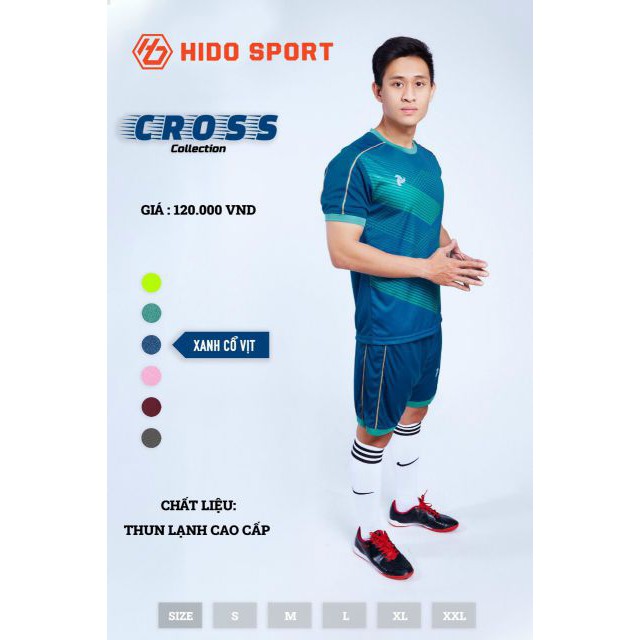 Áo bóng đá không logo Cross cao cấp 6 màu