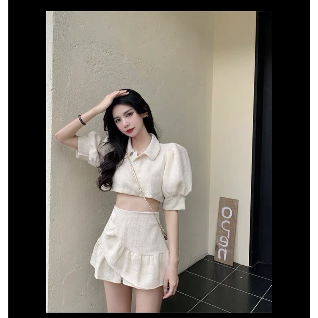 [Ảnh thật/Video] Set áo crotop kèm chân váy đuôi cá - 29feb.closet - S14