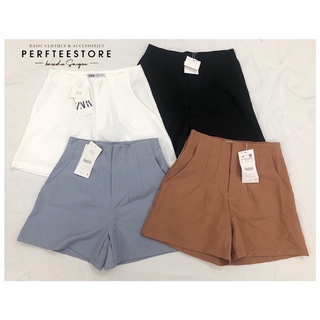 Quần Short Zara lưng cao dành cho nữ chất vải cát • Perftee Store