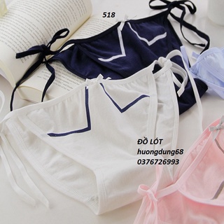 Quần Lót Nữ Cotton Thủy Thủ Mặt Trăng Buộc Dây Hông- Ngang Eo ( QL:518) Hàng Loại Đẹp.