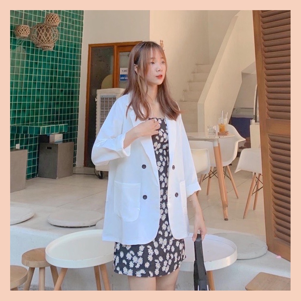 Áo Blazer Nữ UNDERCOOL Tay Dài Trơn Form Rộng Trẻ Trung - Áo vest khoác ngoài 1 lớp