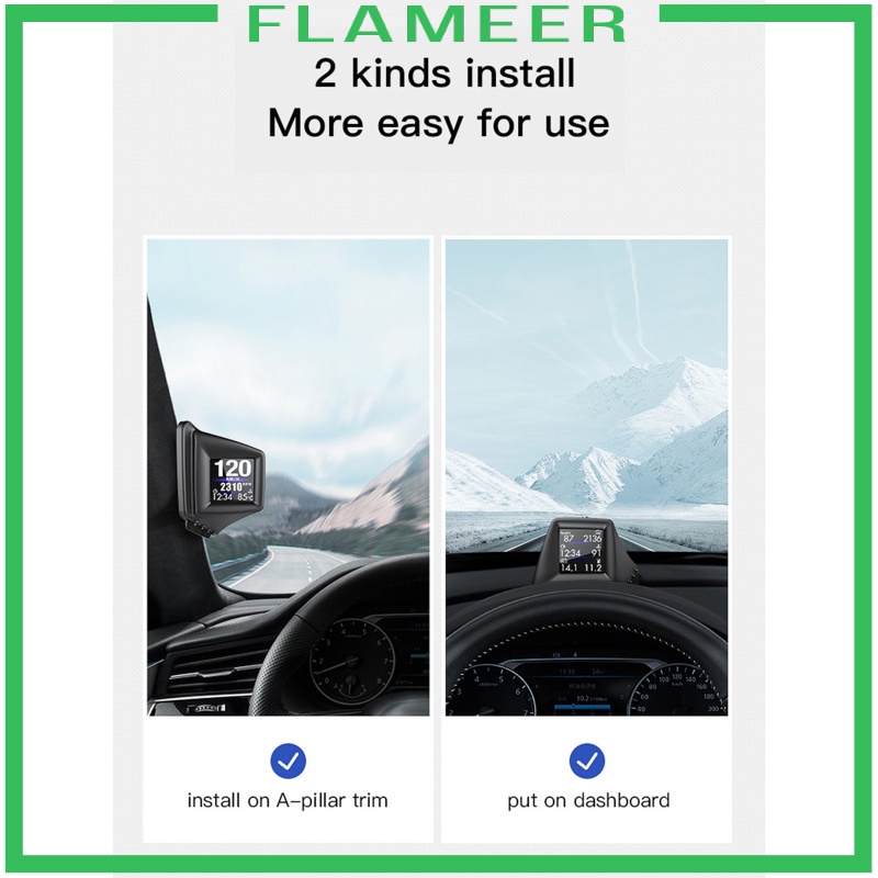 [FLAMEER] Car Head Up Display GPS OBD2 OBD Driving Computer Voltmeter LCD Screen