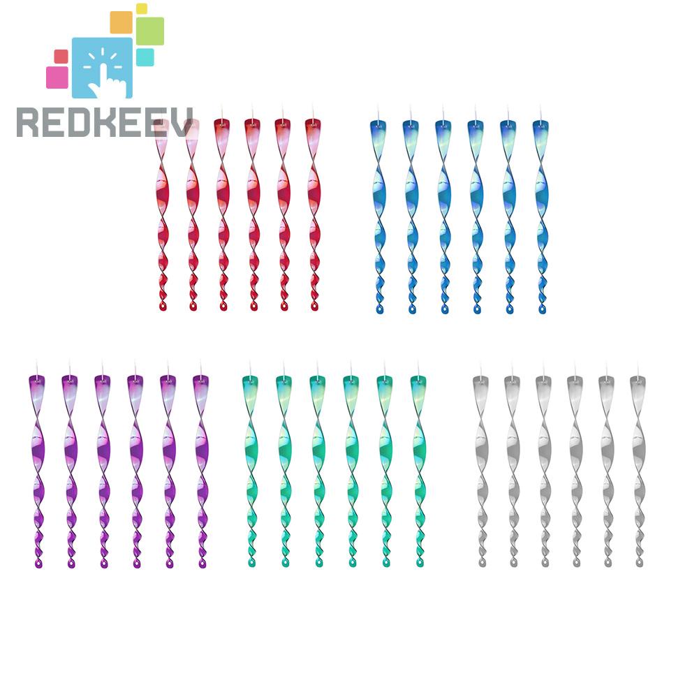 Set 6 Que Xoắn Ốc Phản Quang Đuổi Chim Trang Trí Sân Vườn