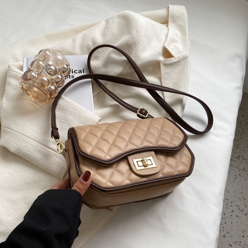 Túi đeo vai IELGY dáng vuông size nhỏ thêu họa tiết độc đáo thời trang cho nữ