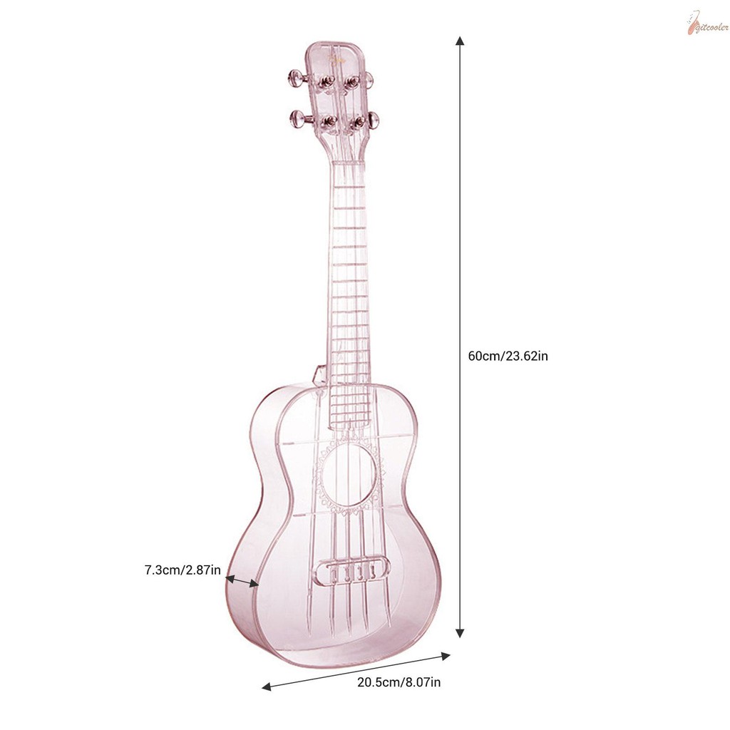 Đàn Ukulele 23 Inch Trong Suốt Kèm Túi Đựng